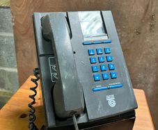 Vintage Telecom Eireann Telephone. Payphone with Lock Box