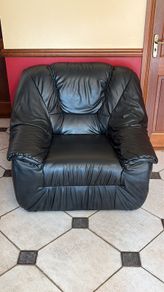 Leather style armchair - good condition