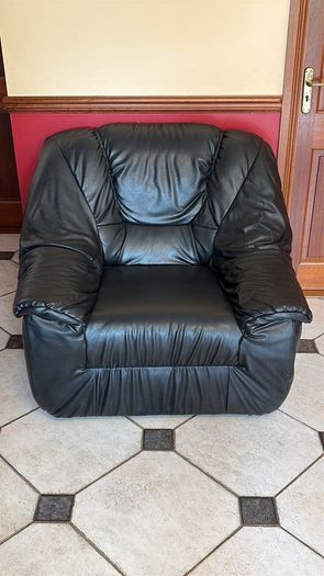 Leather style armchair - good condition