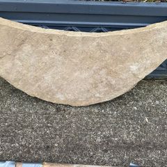 Half moon garden slabs 9 available 5e each where much more expensive ..Bamboo stakes free with purchase