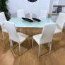 Glass Dining Table Set 6 chairs FREE Delivery Image 3