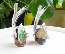 Glass Paperweights - Set of Two