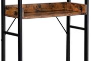 Toilet Shelf Bathroom Shelf Washing Machine Shelf with 3 Open Shelves Space Saving Sturdy Easy Assembly Industrial Design Vintage Brown Black
