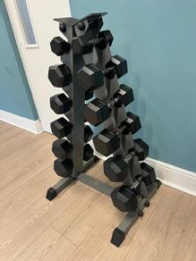 Hex Dumbbells Vertical Rack | 6 Pairs (2.5 - 15kg)
