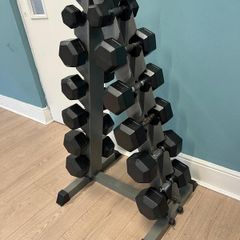 Hex Dumbbells Vertical Rack | 6 Pairs (2.5 - 15kg)