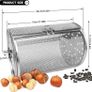 Rotisserie Basket, Stainless Steel Grill Roaster Drum, Oven Basket Air Fryer Accessories 360 Rotating for Peanuts Coffee Beans BBQ Walnuts DIY Kitchen Cooking Tool Image 2