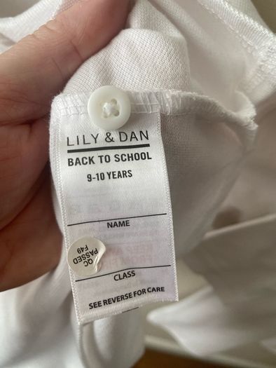 2 Lily & Dan white polo shirts (new) age 9-10