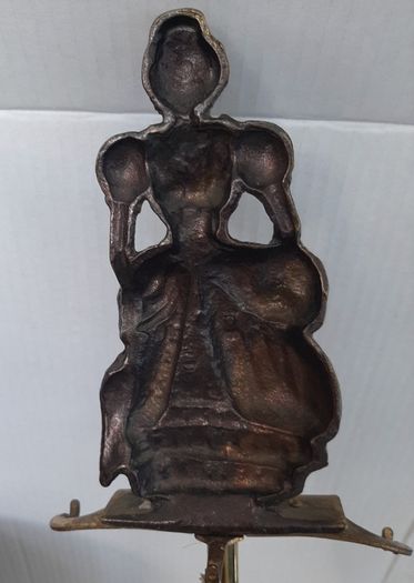 vintage brass companion set with lady