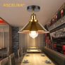 Vintage Retro Ceiling Lights for Living Room Loft Industrial Decor Luminaire Led Ceiling Lamp Metal Kitchen Fixtures (Gold,2Pack) Image 3