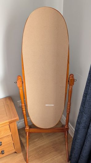 Oval Mirror - Free Standing Pine