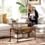 Lift-Top Coffee Table, with Storage - Rustic Brown Image 9