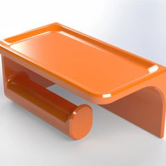 Toilet Paper Holder with Phone Shelf