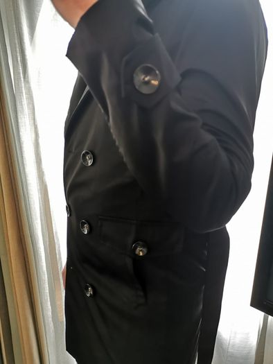 Men's Black Mac Raincoat