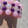 Rose,Clear Quartz and Amethyst Bracelet Image 6