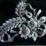 Vintage Rhodium Plated Marcasite Spray Brooch. Image 5