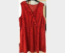 Beautiful Dress with a V-shaped Frill size 20 + matching accessories available