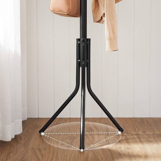 NEW SALE | Metal Coat Rack, Clothes Stand, Hat Handbag Hanger, 182 cm Tall Hall Tree, Black