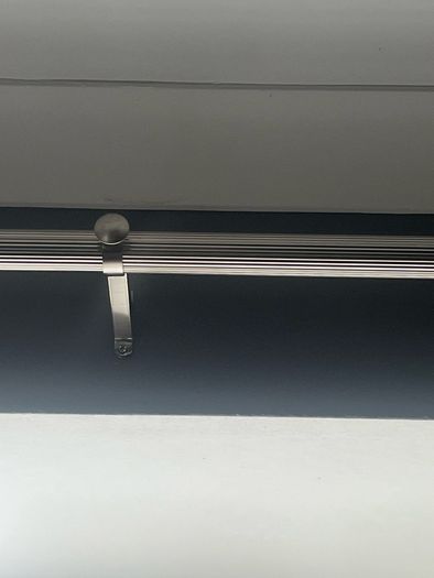 silver curtain pole