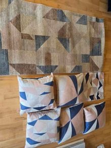 rug and matching cushions