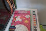 unicorn poster and paint book