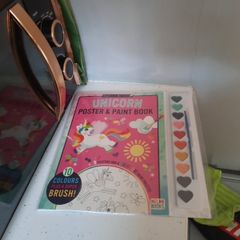 unicorn poster and paint book