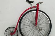1:10 scale die-cast metal replica of a Red Penny-farthing bicycle.