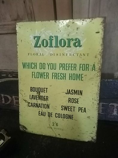 Vintage Zoflora Tin Sign