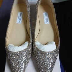 Brand new Jimmy Choo gold glitter shoes