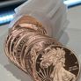 Full tube of 20 x 1 oz 999 Copper copper Walking Liberty Eagle Image 3