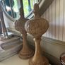 New 37cm high wood effect pumpkin finial with whitewash finish Image 8