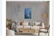 Unique abstract blue painting