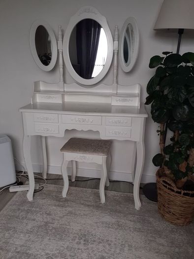 Dressing table with stool