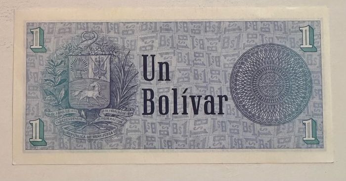 Venezuela 1 Bolivar 1989 Banknote
