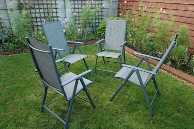 Garden folding metal armchairs