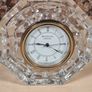 Waterford Crystal Octagonal octagon mantle desk clock roman numerals Image 2
