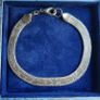 Vintage 925 Silver Flat Herringborne Bracelet length 8" x 9.9g Image 3