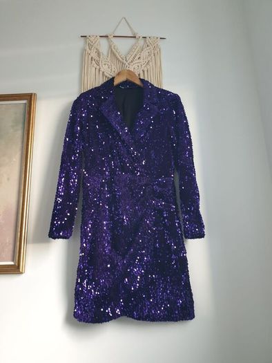 Zara Sparkly Sequin Dress Size Large