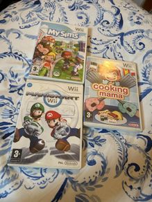 Wii games mario kart cooking mama my sims