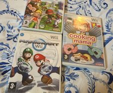 Wii games mario kart cooking mama my sims