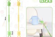 Silicone Toy Clip, 2Pcs Toy Safety Straps, Food Grade Silicone Pacifier Clips Sippy Cup Strap, Adjustable Stroller Pacifier Strap Hanging Toys, Baby Toy Anti Drop Chain