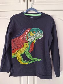 M&S Navy Embroidered Iguana Top