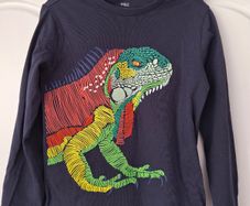M&S Navy Embroidered Iguana Top