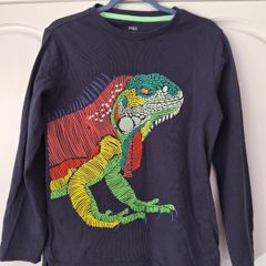M&S Navy Embroidered Iguana Top
