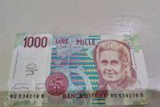 Italian 1000 lire banknote