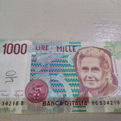 Italian 1000 lire banknote