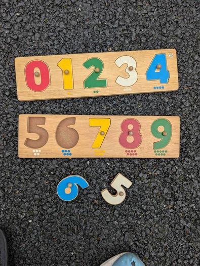 Wooden number toys