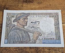 France, 10 Francs 1949 banknote, great condition - free standard postage
