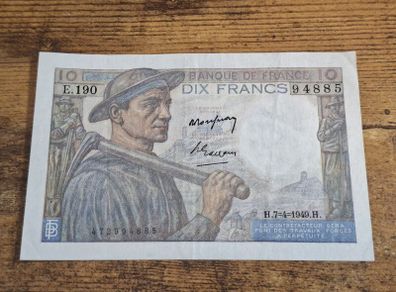 France, 10 Francs 1949 banknote, great condition - free standard postage