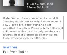 Teddy Swims - The UGLY Tour Thu 8 Apr 2027, 18:30 3Arena, Dublin, IE