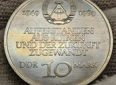 Germany 1989 10 Mark Beautiful Uncirculated Lustrous Stuning Coin!